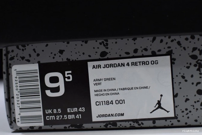 Jordan Laser CI1184-001 Retro 4 Air Black 1001